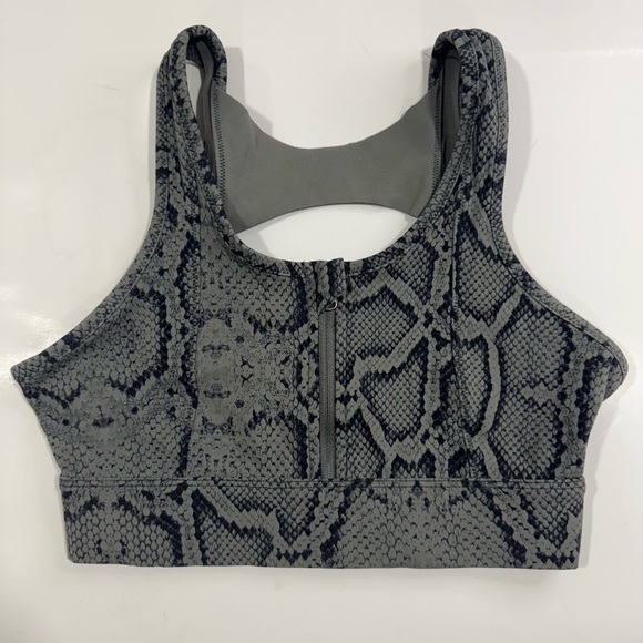 Varley Zip Sports Bra in Black Python Sz XS - Picture 2 of 12